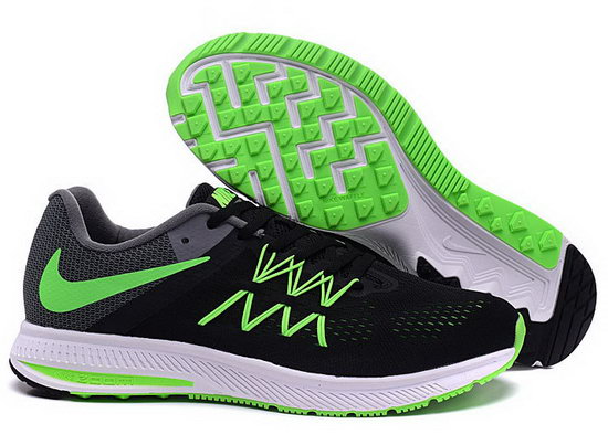 Mens Nike Zoom Winflo 3 Black Fluorescent Green 40-45 Uk